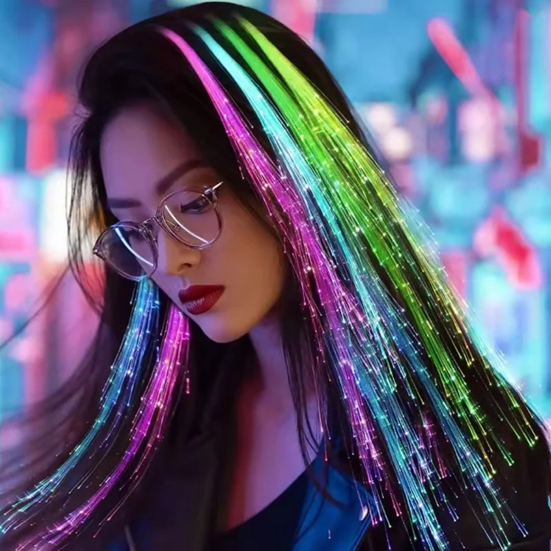 10pcs Butterfly Light up Hair Clip colorful Glowing Hair Braid Night Club wedding party luminous accessories for Girl and Women