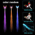 10pcs Butterfly Light up Hair Clip colorful Glowing Hair Braid Night Club wedding party luminous accessories for Girl and Women